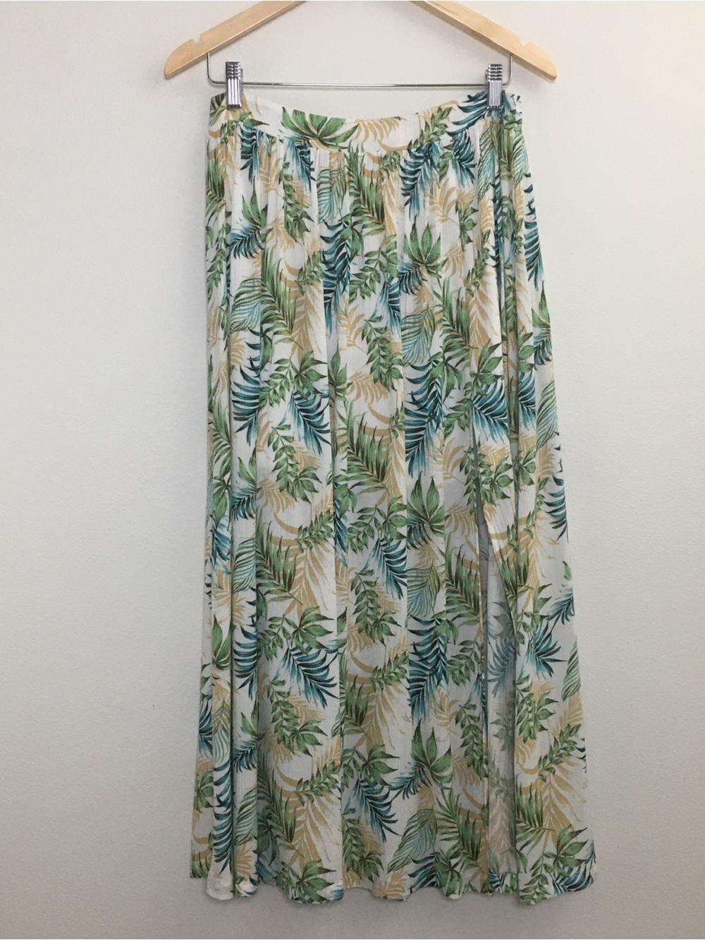 Mi Ami | Tropical Leaf Print Maxi Skirt